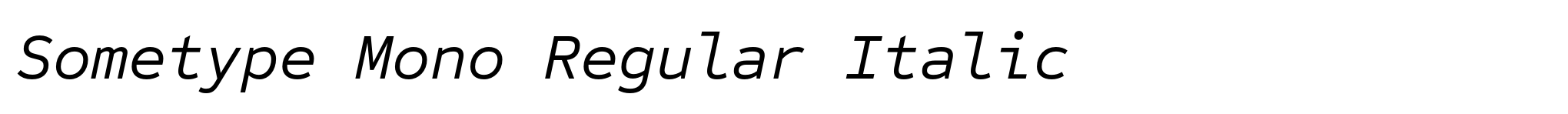 Sometype Mono Regular Italic image